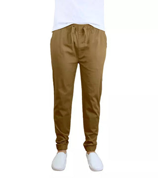 Calça de moletom masculina Galaxy By Harvic Basic Stretch Twill marrom, tamanho M