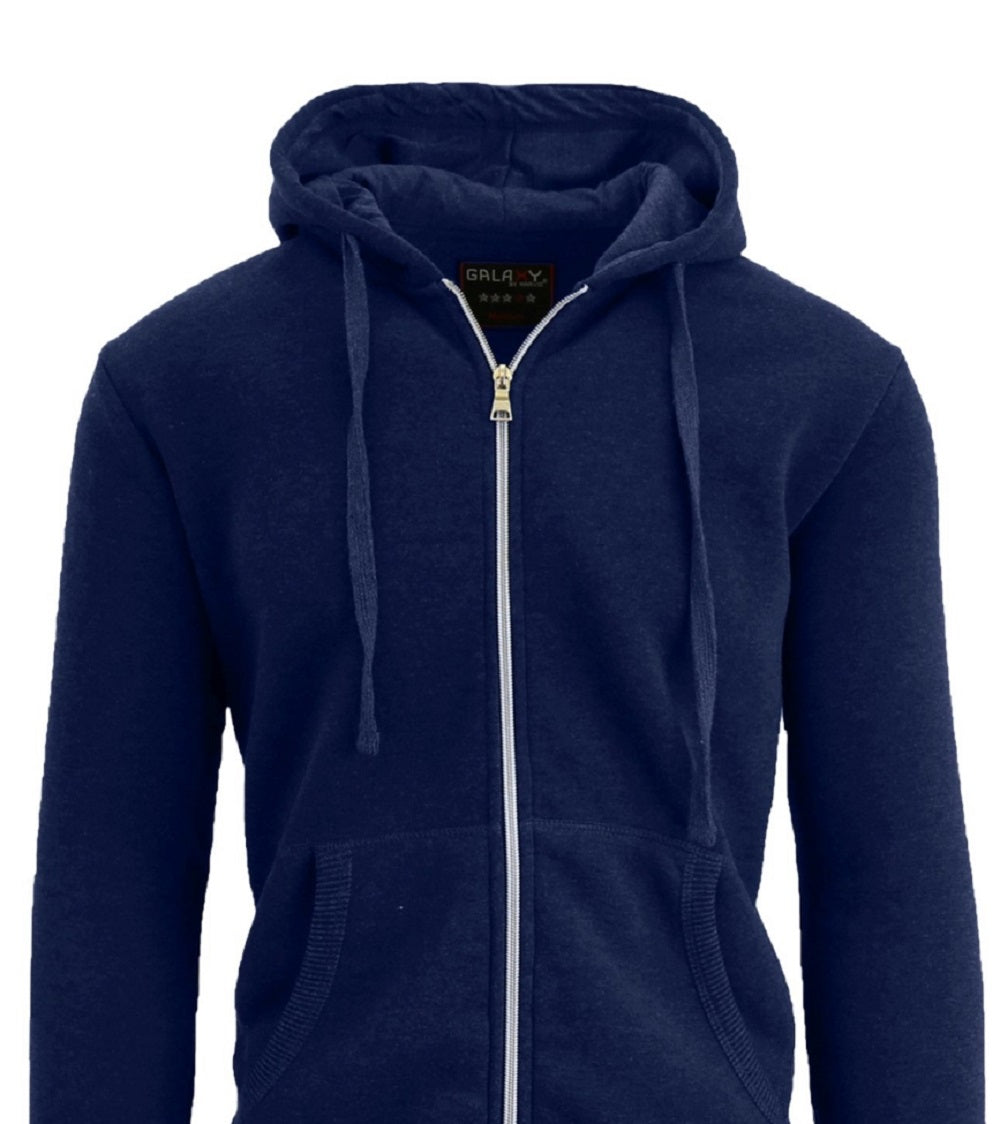 Moletom com capuz Galaxy By Harvic masculino, azul, tamanho médio, com zíper