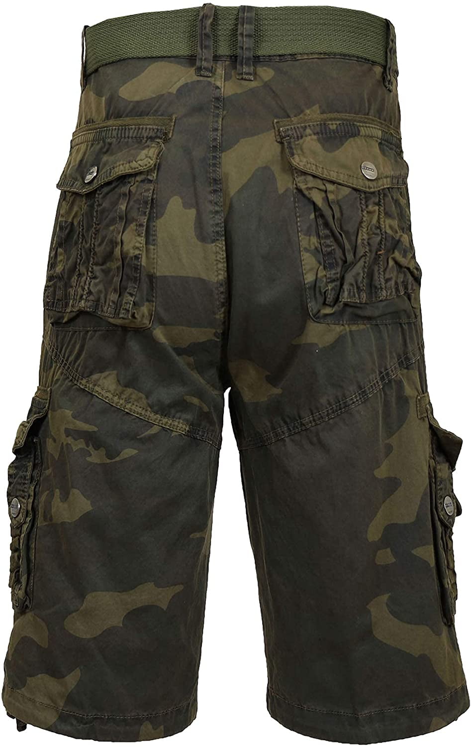 Galaxy by Harvic Shorts Cargo Camuflado Masculino Verde Tamanho 34