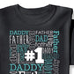 Camiseta Bigbolo Feminina 1 Pai Preta Tamanho Regular