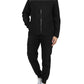 Galaxy by Harvic Conjunto de 2 peças de suéter de lã polar e calça de moletom feminina, preto, tamanho pequeno