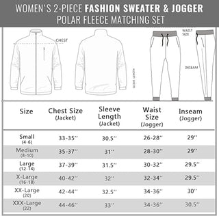 Galaxy by Harvic Conjunto de 2 peças de suéter de lã polar e calça de moletom feminina, preto, tamanho pequeno