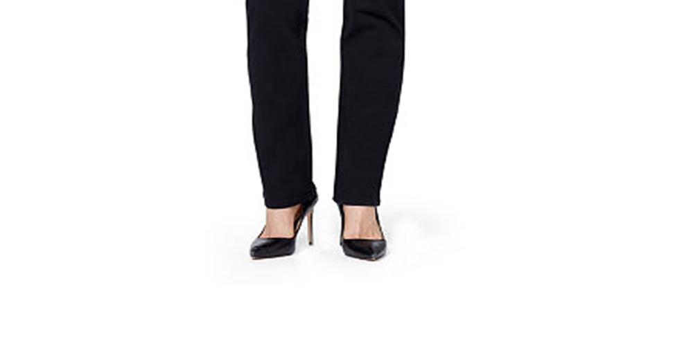 Calça jeans reta clássica Amanda feminina Gloria Vanderbilt, preta, tamanho 10