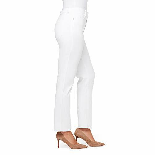 Calça jeans slimming Amanda Original feminina Gloria Vanderbilt, branca, tamanho 16