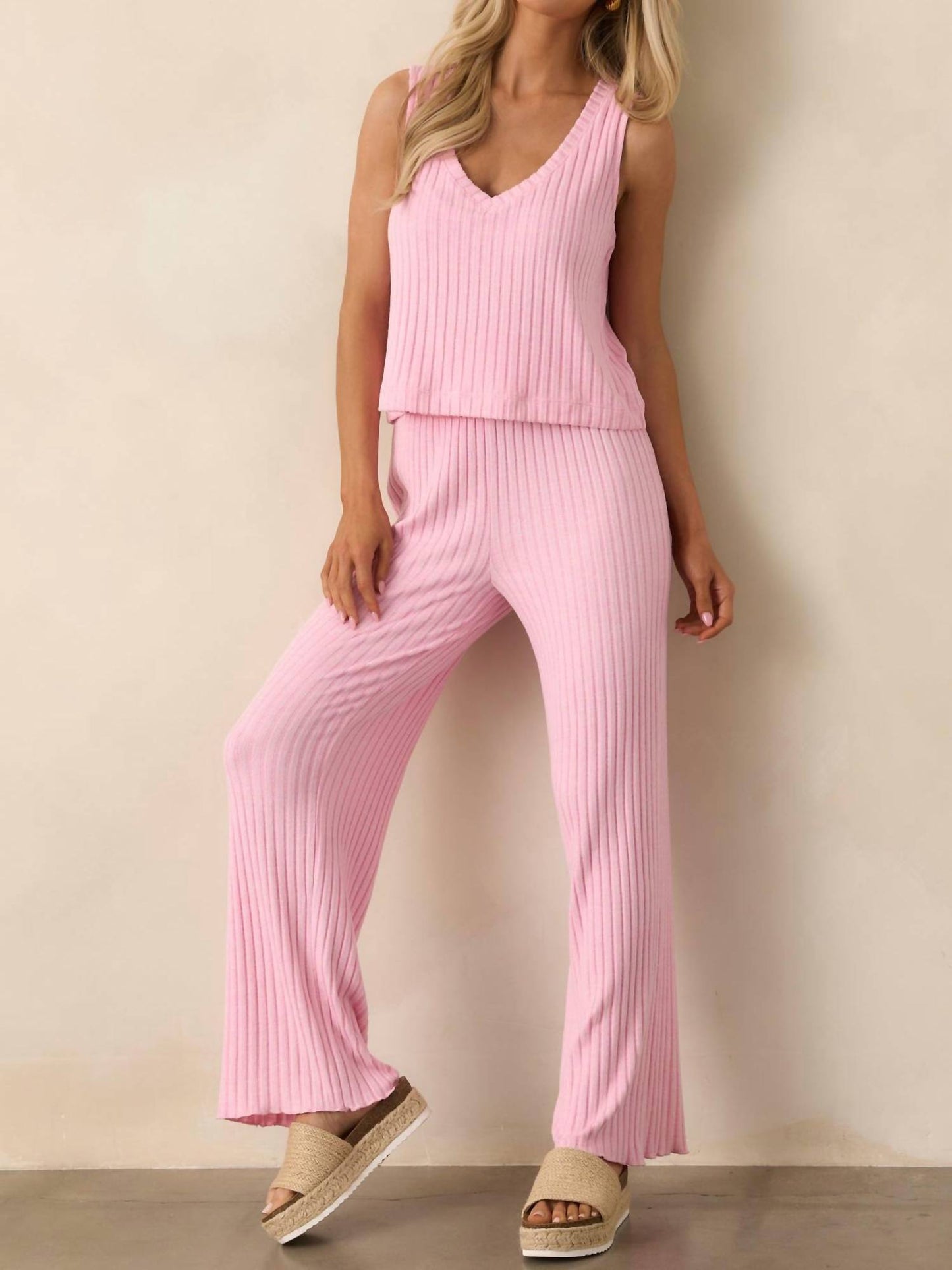 Z Supply - Dawn Smocked Rib Wide Leg Pant