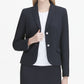 Calvin Klein Blazer Feminino com Bolso e Dois Botões Azul Tamanho 10