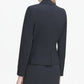 Calvin Klein Blazer Feminino com Bolso e Dois Botões Azul Tamanho 10