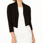 Calvin Klein Cardigan Cropped Feminino Manga Longa Preto Tamanho Grande
