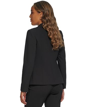 Calvin Klein Blazer Feminino de Um Botão Preto Tamanho 10