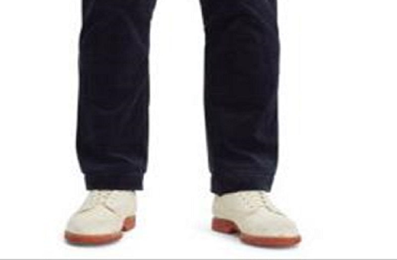 Calça de veludo cotelê clássica elástica masculina Polo Ralph Lauren, tamanho 34x34, azul