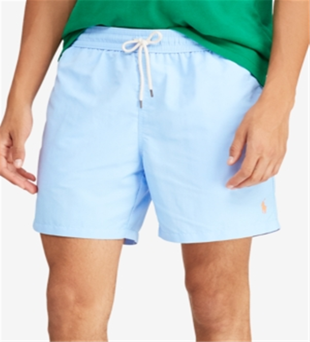 Calção de banho Ralph Lauren Traveler 5.5 masculino, azul, tamanho grande
