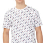 Camiseta masculina Fila Dominik Logo Graphic, branca, tamanho médio
