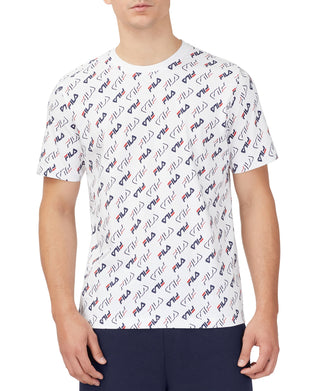 Fila Men's Dominik Logo Graphic T-Shirt White Size Medium
