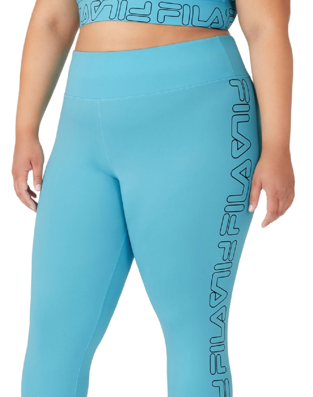 Legging Fila Logo 7/8 Feminina Azul Tamanho 4X
