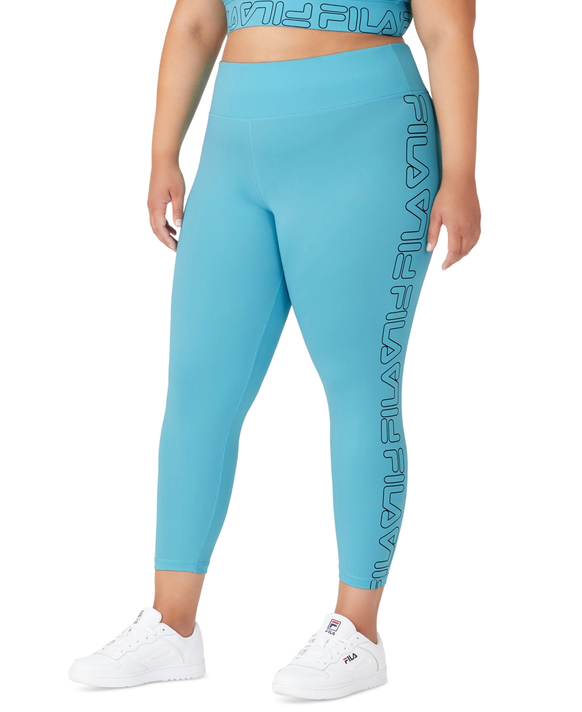 Legging Fila Logo 7/8 Feminina Azul Tamanho 4X