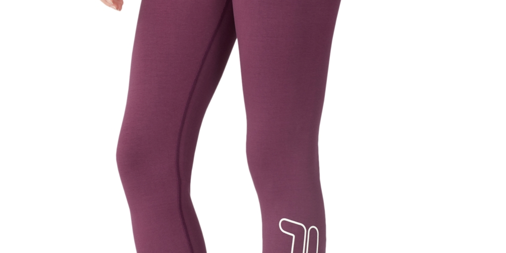 Leggings Fila Strut Mid Rise Logo Feminina Vermelha Tamanho 7-8