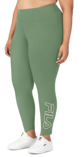 Fila Women's Strut Mid Rise Logo 7/8 Leggings Green