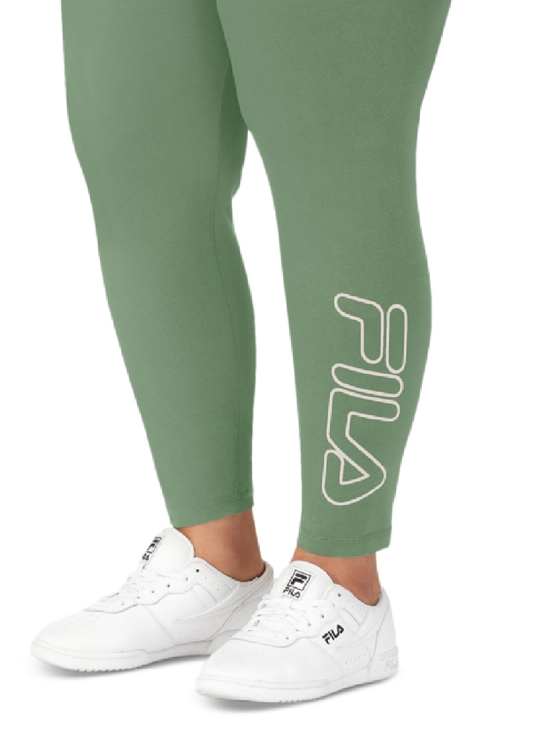 Legging Fila Strut Mid Rise Logo 7/8 Feminina Verde
