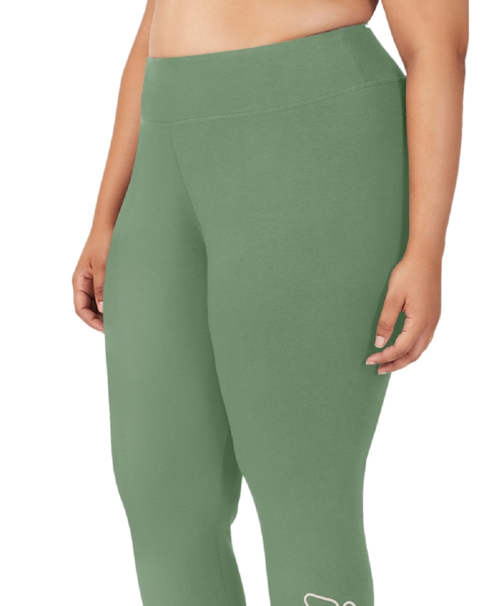 Legging Fila Strut Mid Rise Logo 7/8 Feminina Verde