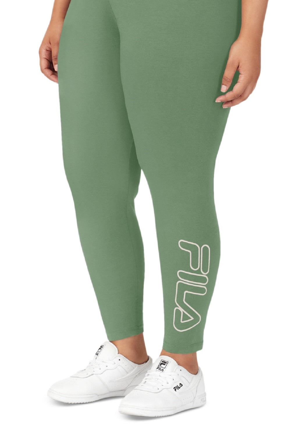 Legging Fila Strut Mid Rise Logo 7/8 Feminina Verde