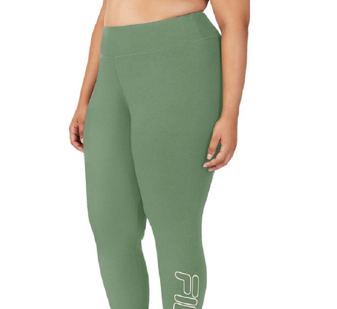 Legging Fila Strut Mid Rise Logo 7/8 Feminina Verde