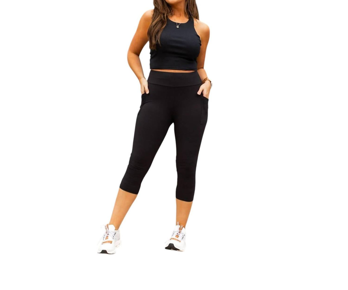 Julia Rose - Cassandra Capri Leggings With Pockets