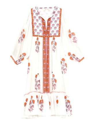 M.A.B.E. - Cadi Print Gathered Dress