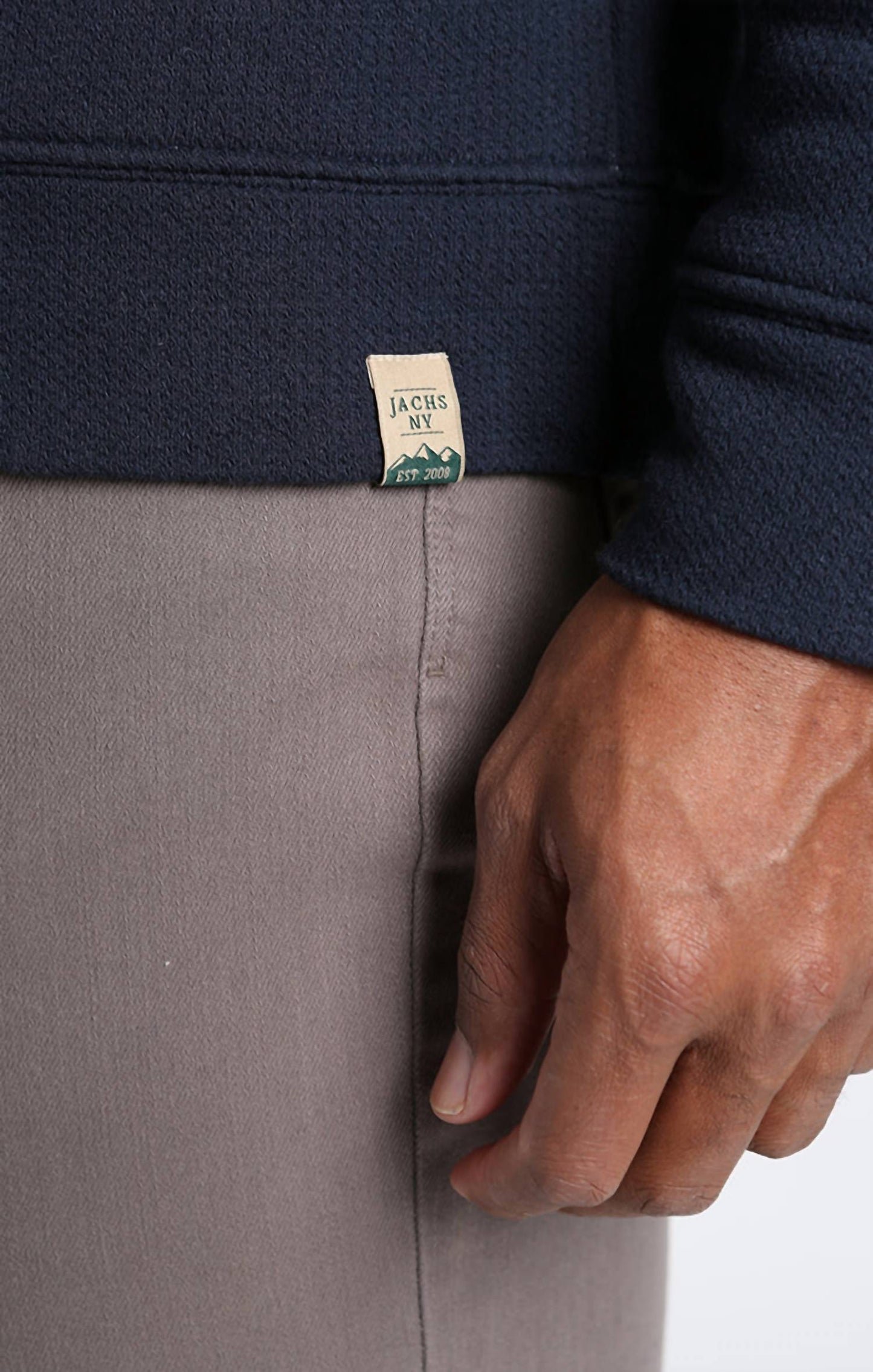 Jachs New York - Recycled Jacquard Sherpa Lined Quarter Zip Pullover Sweatshirt