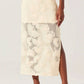 Astr - Sol Textured Floral Knit Midi Skirt