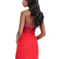 Ashleylauren - Strapless Beaded Mini Dress