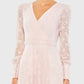 Mac Duggal - Beadedlace Long Sleeve Wrap Over Gown