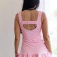 Tcec - Gingham Scoop Neck Athleisure Dress