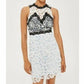 Topshop - Floral Lace Embroidered Sheath Dress