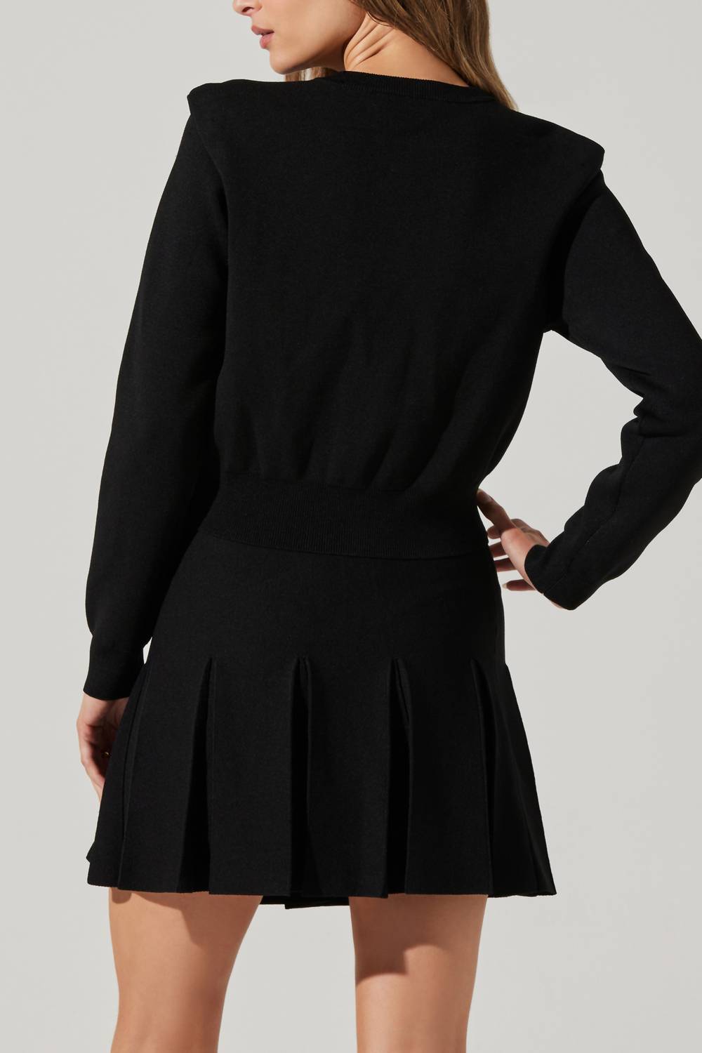 Astr - Denisa Faux Pearl Button Cardigan