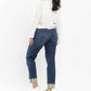 Judy Blue - “charlotte” Midrise Buffalo Plaid Patch Destroyed Boyfriend Jeans