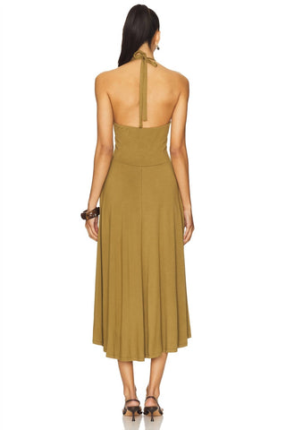 Steve Madden - Hazel Halter Neck Sleeveless Midi Dress