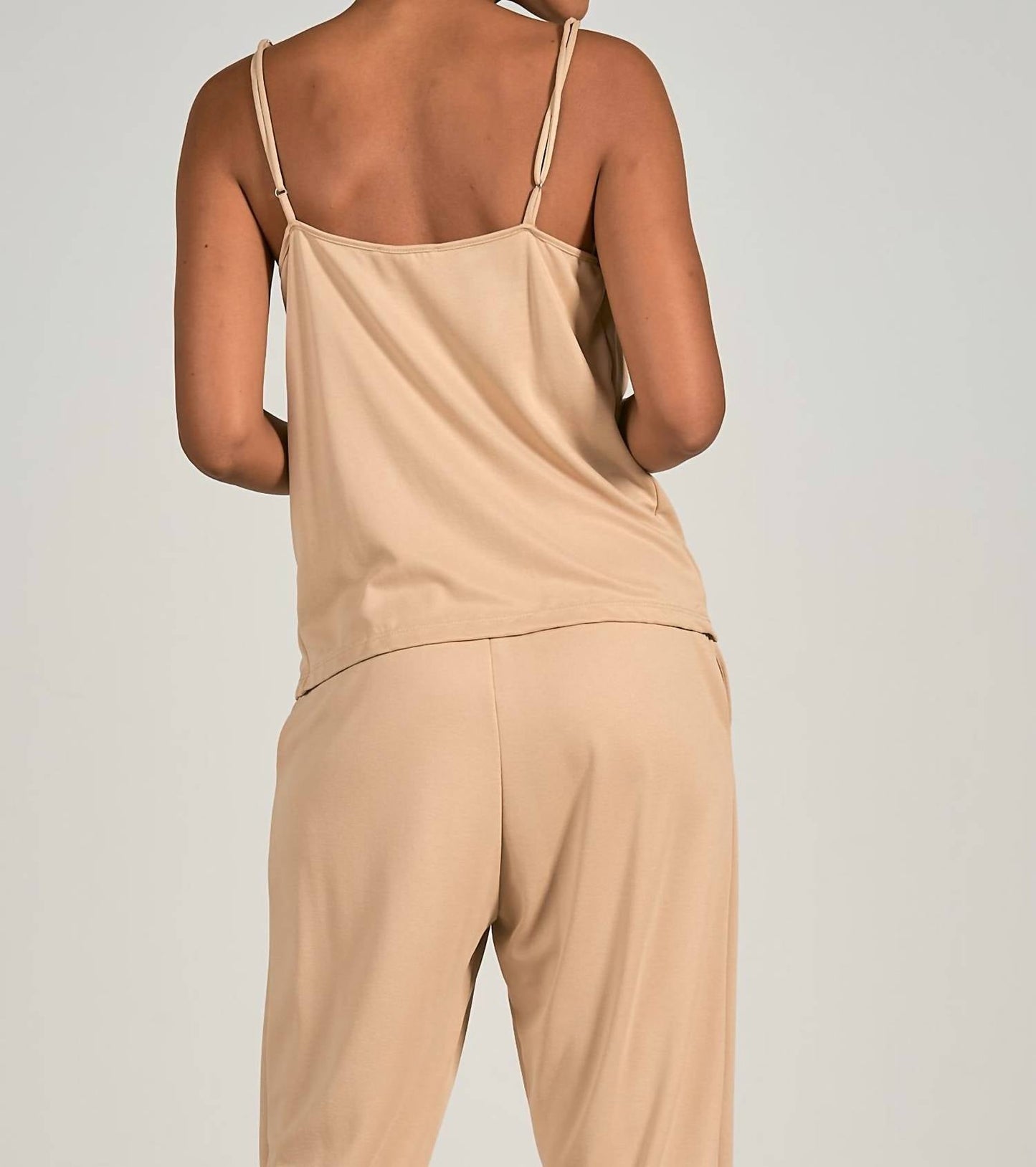 Elan - SPAGHETTI STRAPS DRAPE FRONT TOP