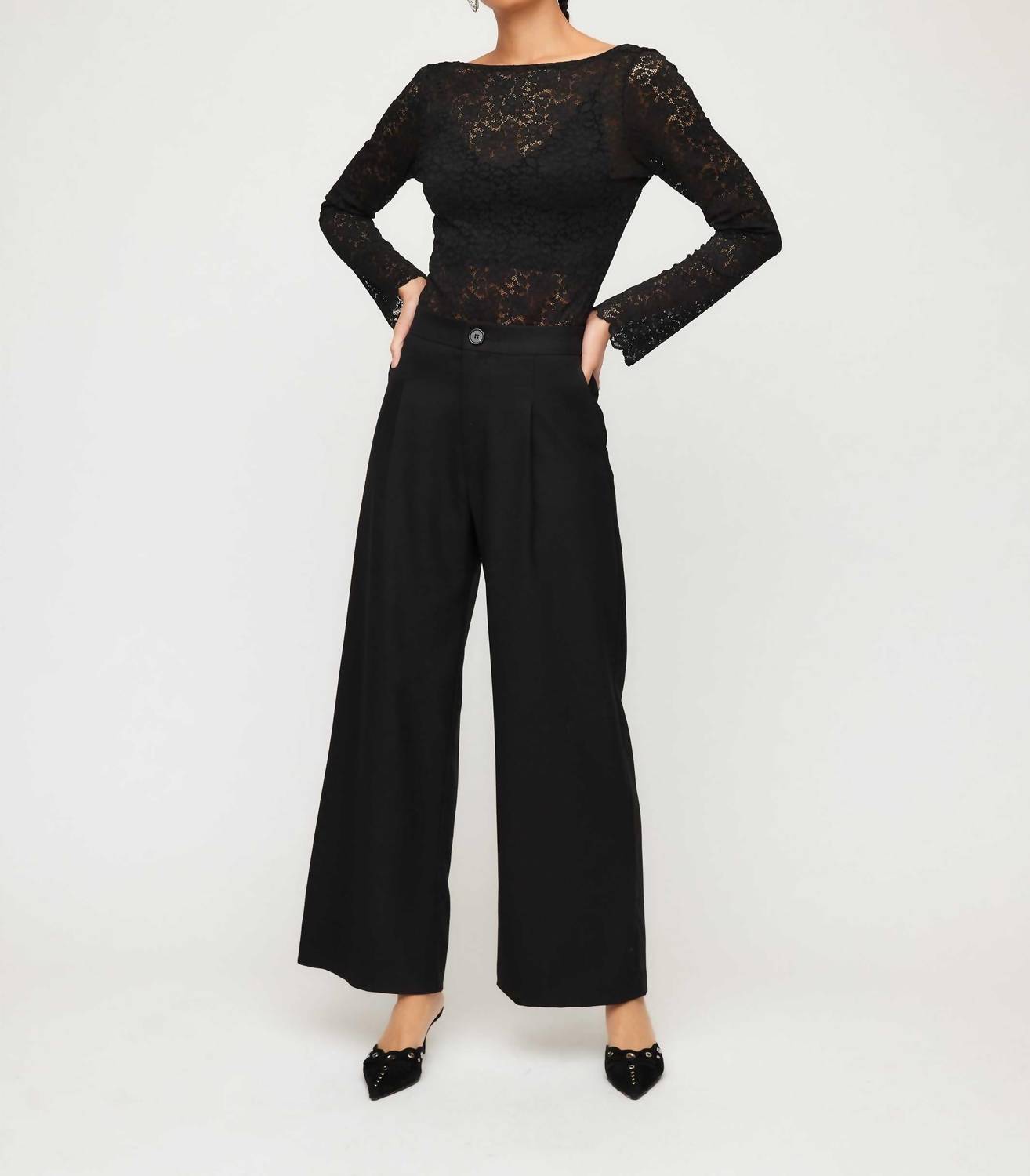 Fifteen Twenty - Loren Scoop Back Flare Sleeves Top