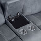 Zubaida Two Tone Recliner Loveseat with USB Port Console