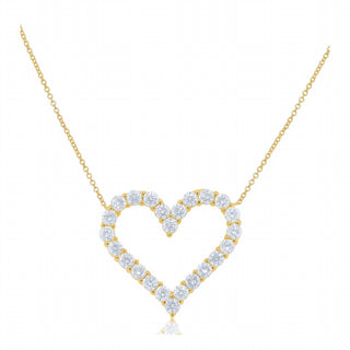 Diana M Jewels - 0.45 Cts Diamond Open-heart Pendant