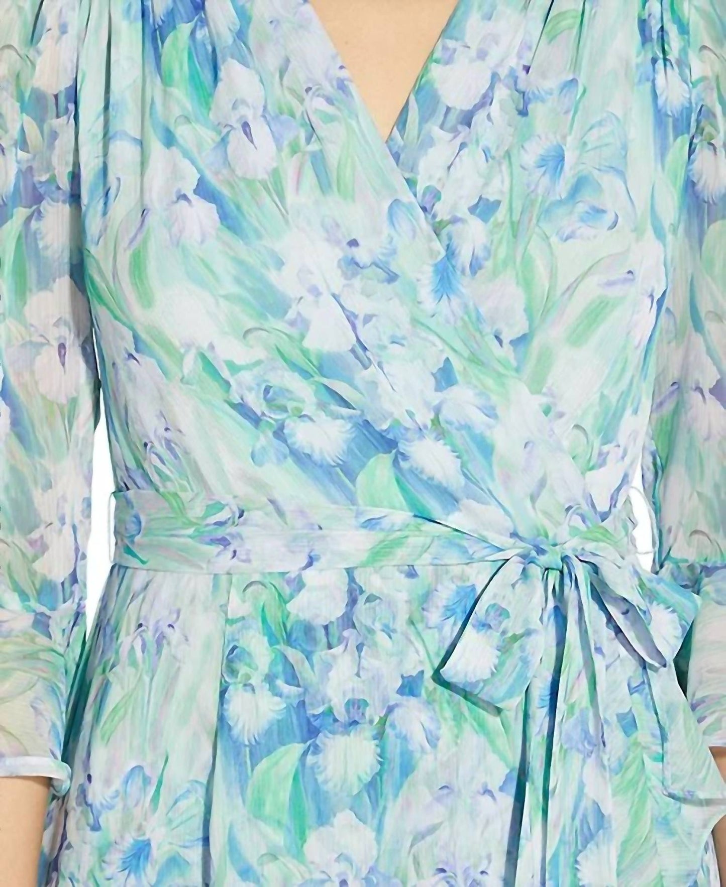 Adrianna Papell - Printed Chiffon Wrap Dress