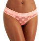 Calvin Klein Calcinha Fio Dental Feminina Dot Mesh Rosa Tamanho P