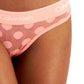 Calvin Klein Calcinha Fio Dental Feminina Dot Mesh Rosa Tamanho P