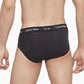 Pacote com 3 cuecas masculinas Calvin Klein de algodão elástico, pretas, tamanho extragrande