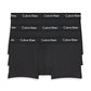 Pacote com 3 cuecas masculinas Calvin Klein de algodão elástico, pretas, tamanho extragrande