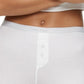 Calvin Klein Pure Ribbed Boyshort Boxers Feminino Branco Tamanho X-G