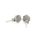 Sterling Silver Textured Love Knot Stud Style Earrings