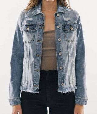 Kancan - Jaqueta jeans desgastada