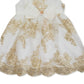 Vestido e calcinha de malha bordada para bebês meninas, edições raras, tamanho branco, 6 a 9 meses