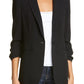Cinq À Sept Blazer Khloe Manga Franzida Feminino Preto Tamanho 0